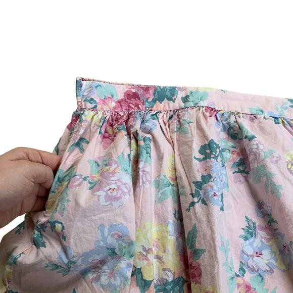 Vintage Sweater Loft Floral Garden Flowers Cottage Core Retro Midi Skirt Large - Picture 3 of 6